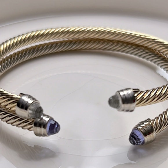 Classic Cable / Cuff / Bracelet / 14k / Gold / Sterling Silver / 2pc - Picture 5 of 11